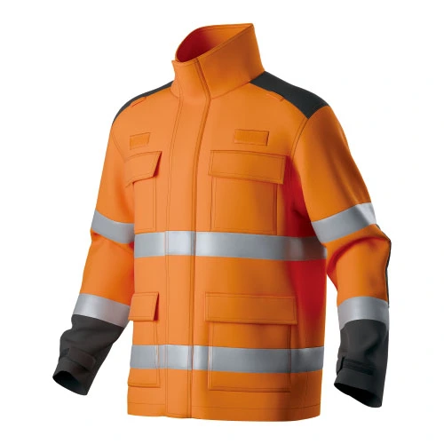 HI VIS Two Tone Multi Pockets Flame Resistant Jacket