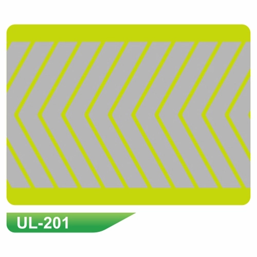 ul 201 for segmented reflective tape pattern