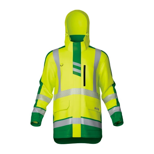 HI-VIS Recycled 2IN1 Oxford Waterproof Parka With Quilted Liner e026
