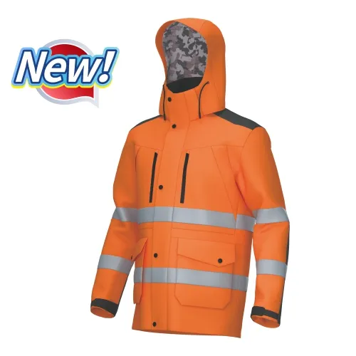 HI-VIS  Heavy Duty Lined Rain Jacket